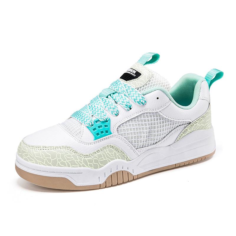 Men's Casual Flat Bottomed Sports Shoes with Dual Color Lace Up Fashion Student Sports Shoes, Men's Vulcanized Versatile Outdoor