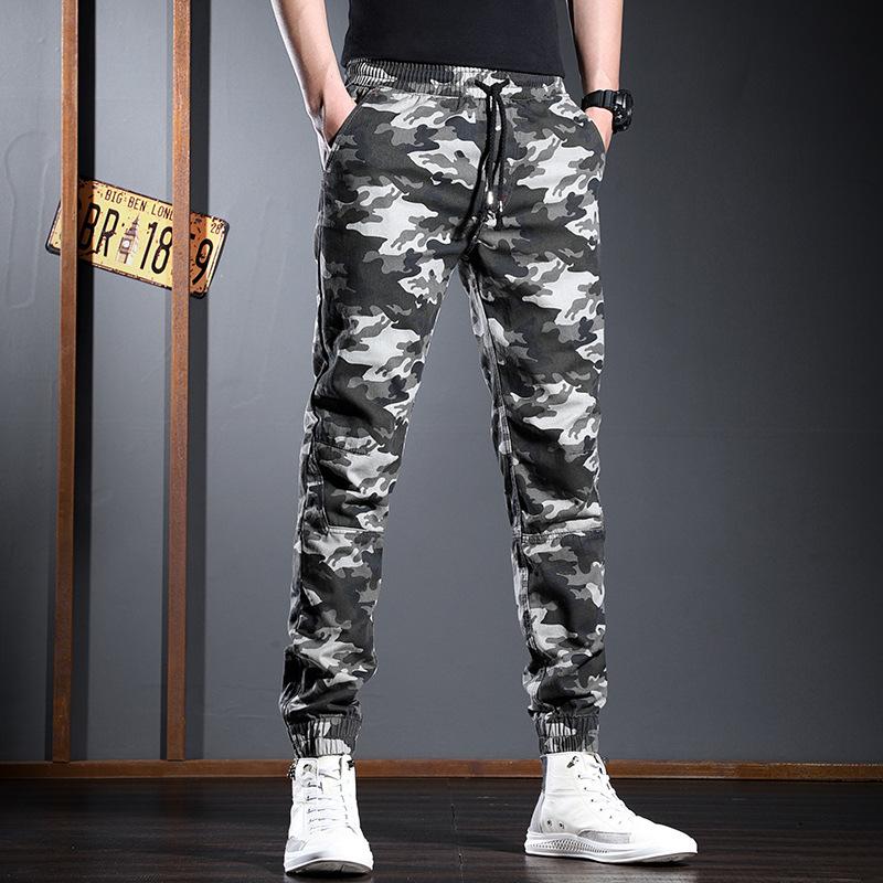 Și noi Pantaloni de lucru pentru bărbați Camo Pantaloni lungi casual Pantaloni sport largi cu talie medie Îmbrăcăminte bărbătească la modă