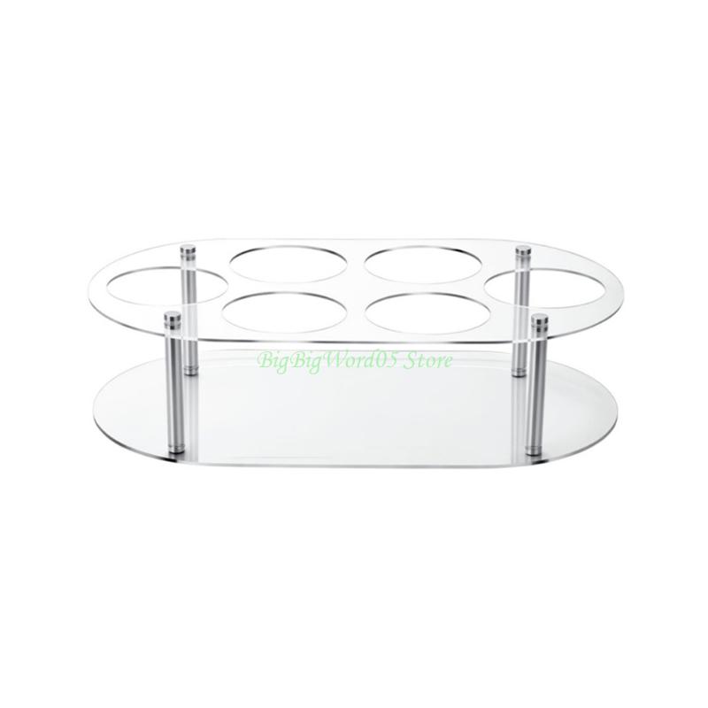 

24TE Acrylic Tumblerful Organizers Shelf Fit Bottle Countertop Fridge Desktop Storage Rack Modern чистий
