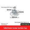 M4-M8 Transparente PVC-Saugnapf mit Gewindestange