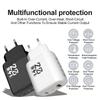 2.4A Dual USB Charger with 2-Port Head, US/EU/KR/UK Compatible, Travel Charger