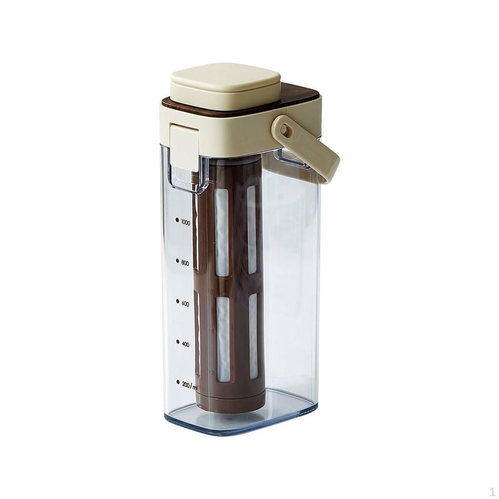 Cold Brew Coffee Pot Measurement Markings Maker Transparent Portable Serving
