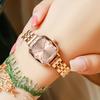 UTHAI V1 Women's Fashion Square Quartz Watch Water Diamond Multi Faceted Mirror Face Female's Simple Trendy Versatile Wristwatch