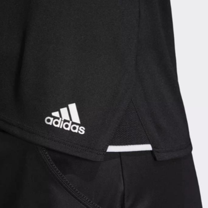 Adidas Slim Fit Casual Round Neck Short Sleeve T-Shirt Women Tops Black FK6972