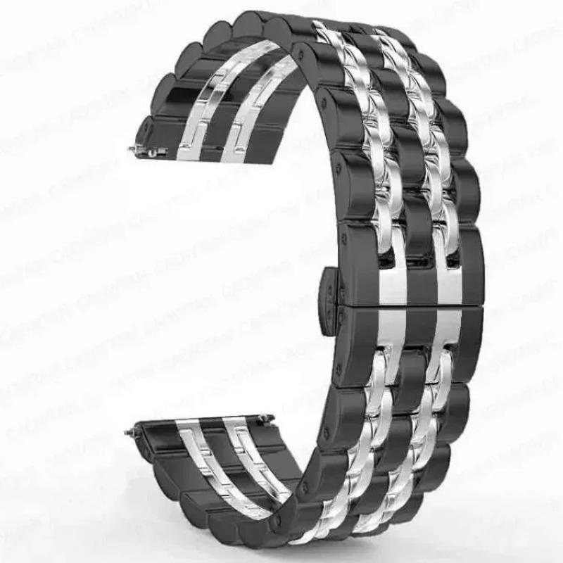 

Классический ремешок 22 мм 20 мм для Samsung Galaxy Watch 3 41 45 мм Gear S3 46 мм 42 мм из нержавеющей стали для металлического браслета на запястье Amazift 20mm