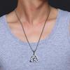 Vnox Viking Celtic Knot Necklaces for Men Stainless Steel Triple Knot Pendants Casual Male Jewelry with 24" Box Chain
