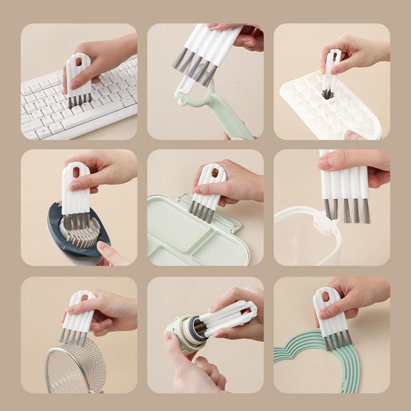 Perie multifuncțională pentru curățarea tastaturii Kit de curățare a computerului Perie moale Curățător pentru tastatură Colț Gap Duster Curățător pentru tastatură