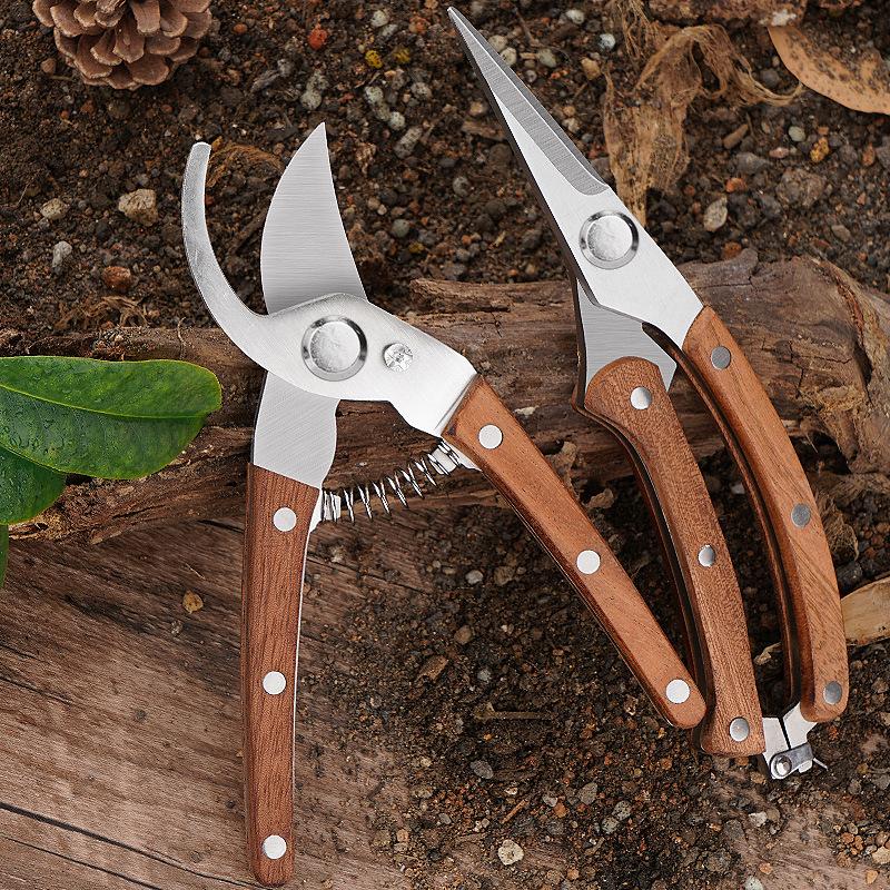 Professional Pruning Shears Multi-purpose Garden Trimming Fruit Picking Branch Tree Cutting Tools Stainless Steel Scissors