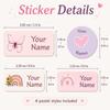 140Pcs Custom Name Stickers Personalized Self-Adhesive Labels 4 Cute Designs For Bottles Stationery Storage Boxes