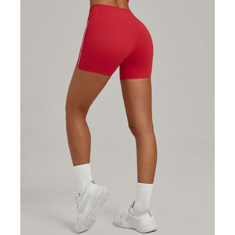 European and American Style Summer Seamless Brushed Shorts High-Waisted Tight Yoga Sports Running Tummy Control Butt-Lifting Fitness Pants for Women