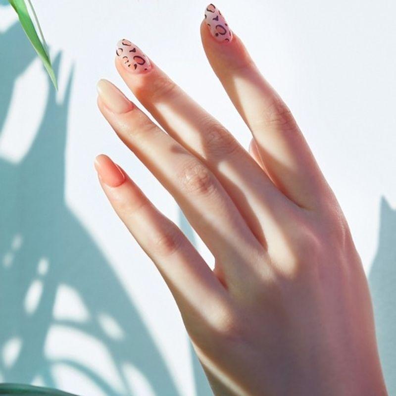 SUNNY RECIPE Color Change Gel Nail [Pink Leopard] pink