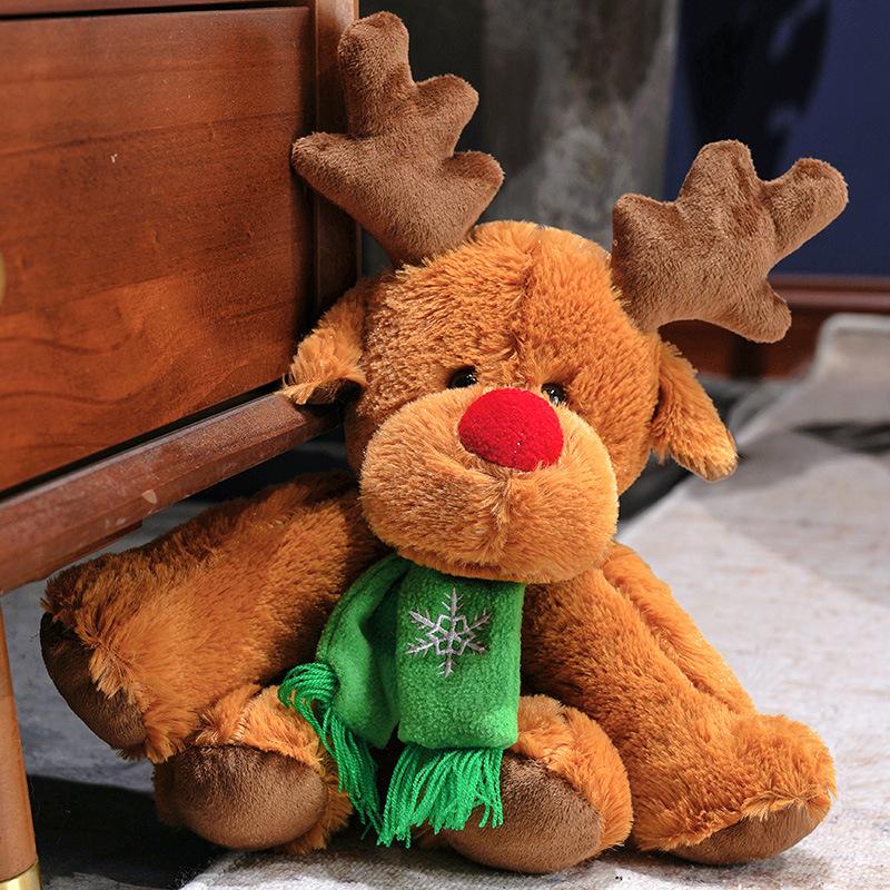 New Christmas Elk plush doll soft girl heart deer doll gift