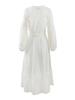 Spring/Summer 2025 Women's White Pure Cotton V-neck A-line Long Dress - F2075