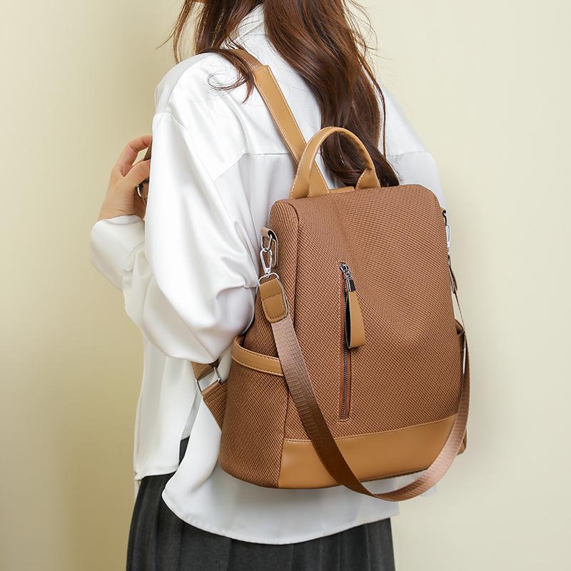 Μαλακό Δερμάτινο Σακίδιο Αντικλεπτικό Σακίδιο Ταξιδίου Μεγάλης Χωρητικότητας Τσάντα Ώμου Πολλαπλών Θέσεων Σχολική Τσάντα Μαθητή