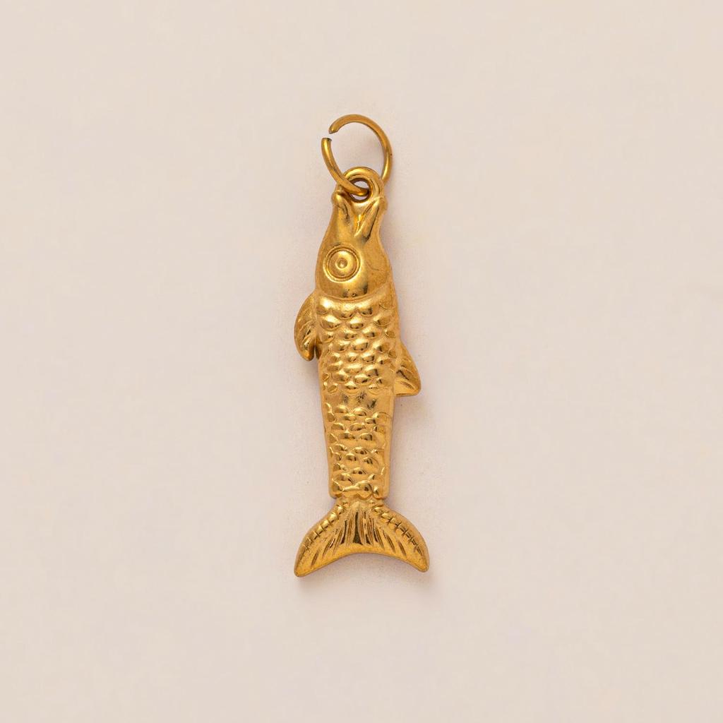 18K Gold Vacuum-Plated Animal and Plant Pendant, DIY Base, Stainless Steel