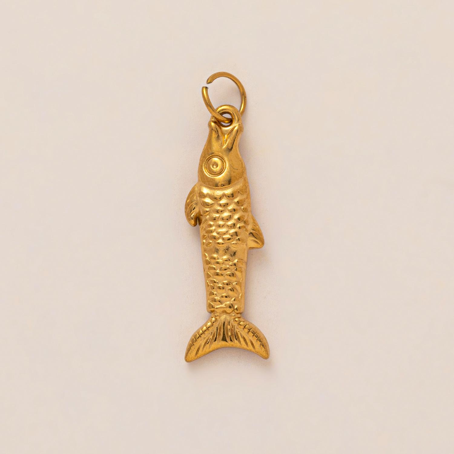 18K Gold Vacuum-Plated Animal and Plant Pendant, DIY Base, Stainless Steel