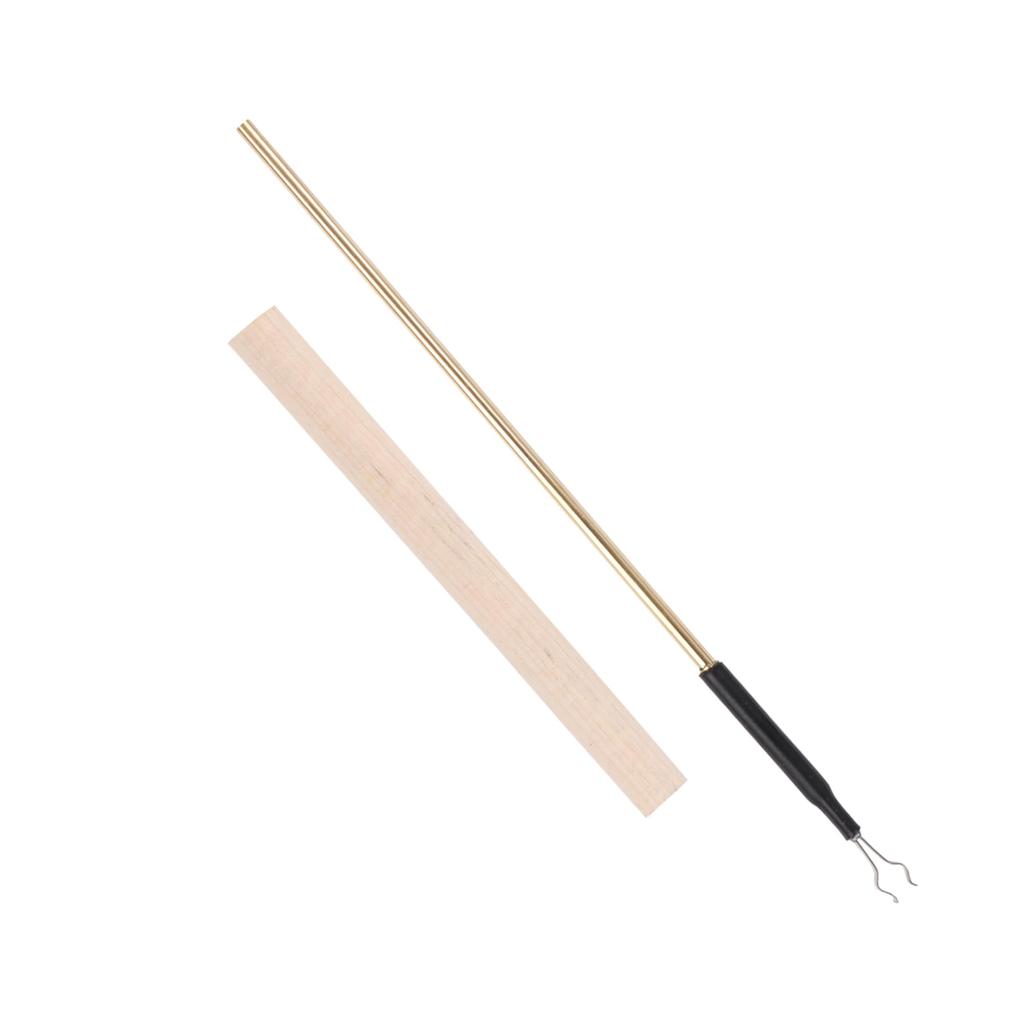 Yibuy 4-Piece Violin Soundpost S-Style Column Hook Installation and Repair Tool Set for String Instrument Makers - Black & Gold