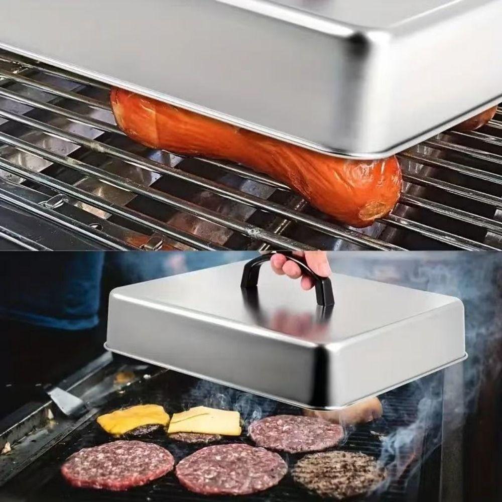 Stainless Steel Restaurant Cuisine Cover S/M/L/XL Rectangular Basting Cover  Cookware Accessories