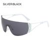 Y2K Flat Top Sunglasses Wrap Around  Sunglasses for Women Men Futuristic Frameless Gradient Lens Sun Glasses UV400 Eyewear