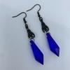 Geometric Bat Crystal Square Pillar Earrings