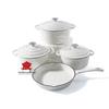 Enamel 4-Piece Cookware Set: Soup Pot, Stew Pot, Frying Pan, Non-Stick Pan for Home Use