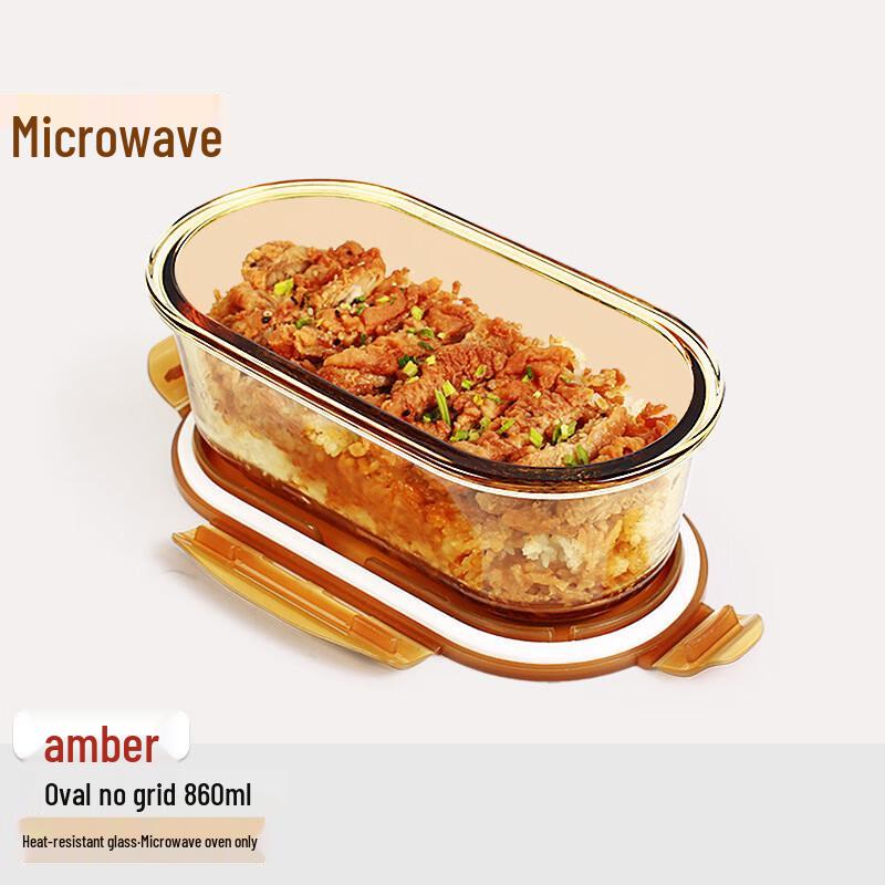 

ZEBIAN Japanese Style Glass Lunch Box with Sealed Lid (2-Pack)