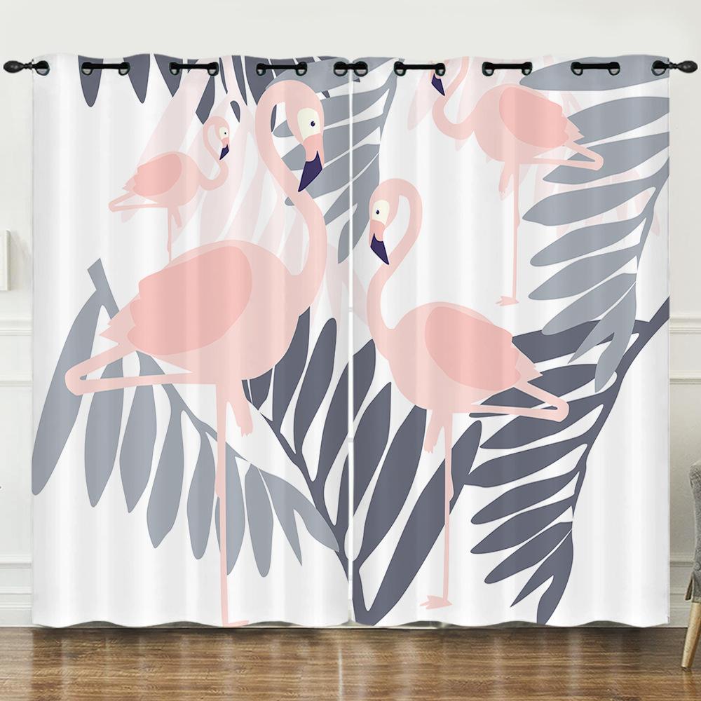 Curtain Cartoon Animal 3D Digital Printing Blackout Curtain Punching