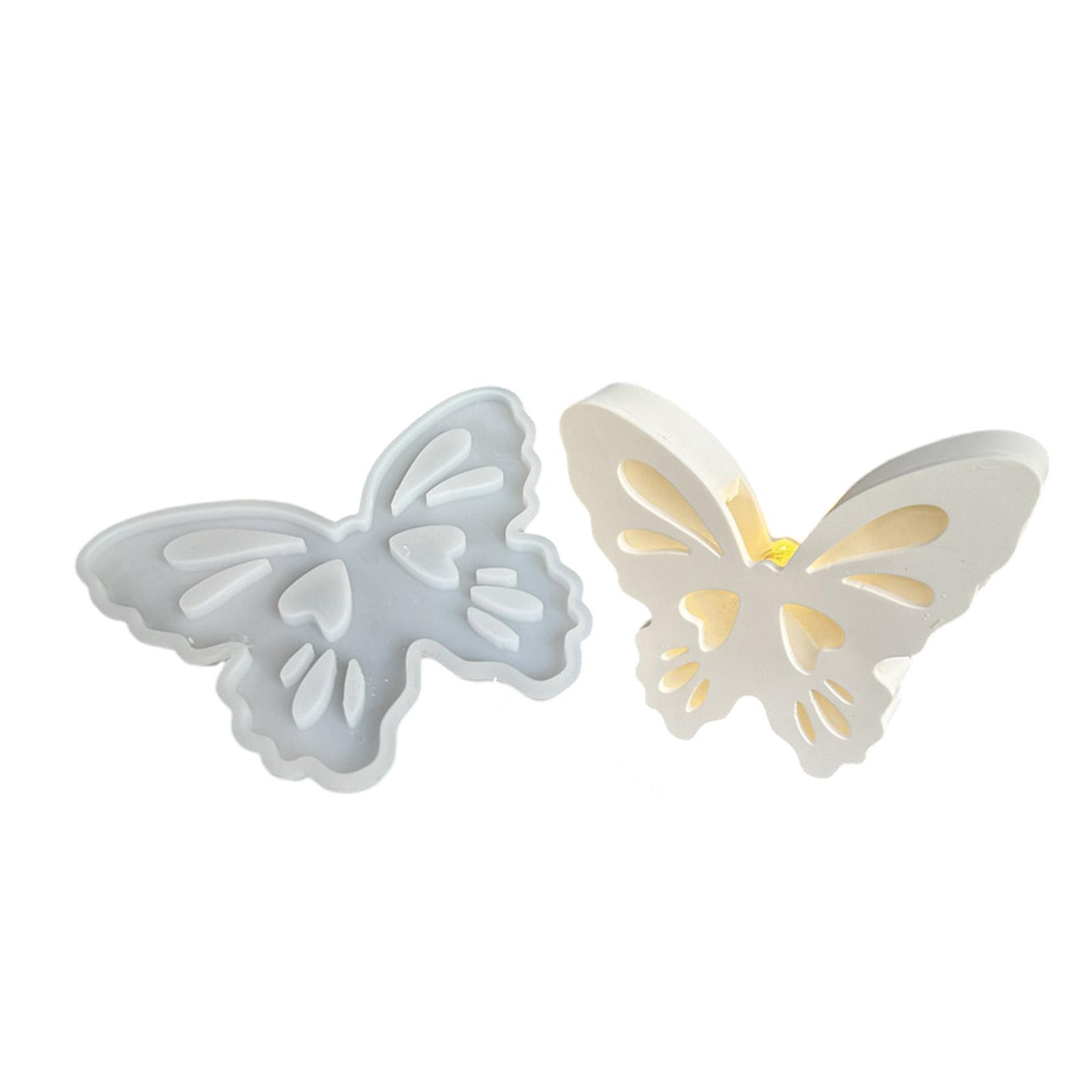 

Прочная силиконовая форма Маленькие бабочки Дизайн Портативная для рукоделия и проектов декоративного освещения Орнамент 3