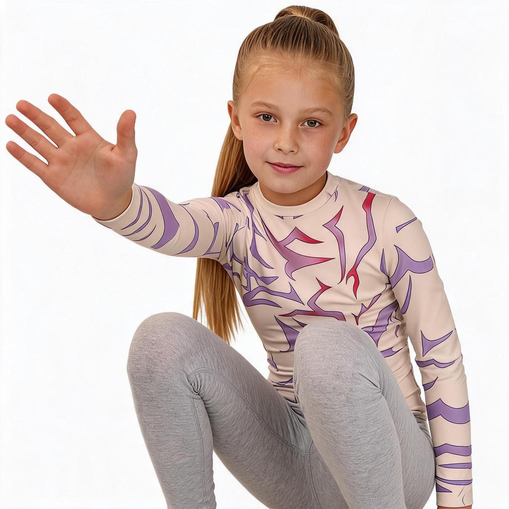Cool Girl Demon Pop Cosplay Devil Tattoo Top Kid Golden Your Idol Tatoo Printed Shirt Underwear Halloween Pajama Clothes Costume