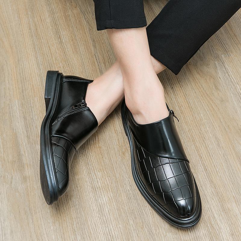 Business Casual Loafers Slip On Men's Leather Shoes Fashion Loafer Luxury Men's  Shoes Parties Weddings Outdoor Zips Shoes