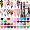 Saviland Nail Art Kit Gel 36 Gel Paint Base Top 15 Nail Nail Nail Nail Manicure Nail Art DIY Nail Decoration 56-Piece Paint Colors, & Coat, Brushes,
