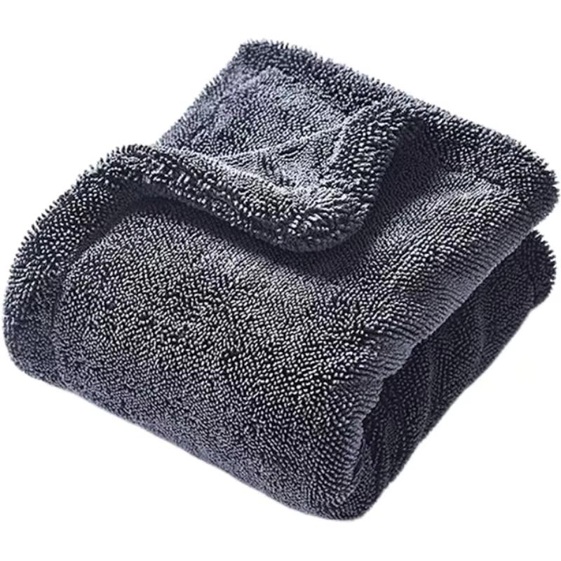 

SEAMETAL 1200GSM Car Cleaning Towel Heavy Duty Thicken High-Absorbent Drying Cloth Ultra-Soft Scratch Free Car Detailing Towel 40x40cm gray