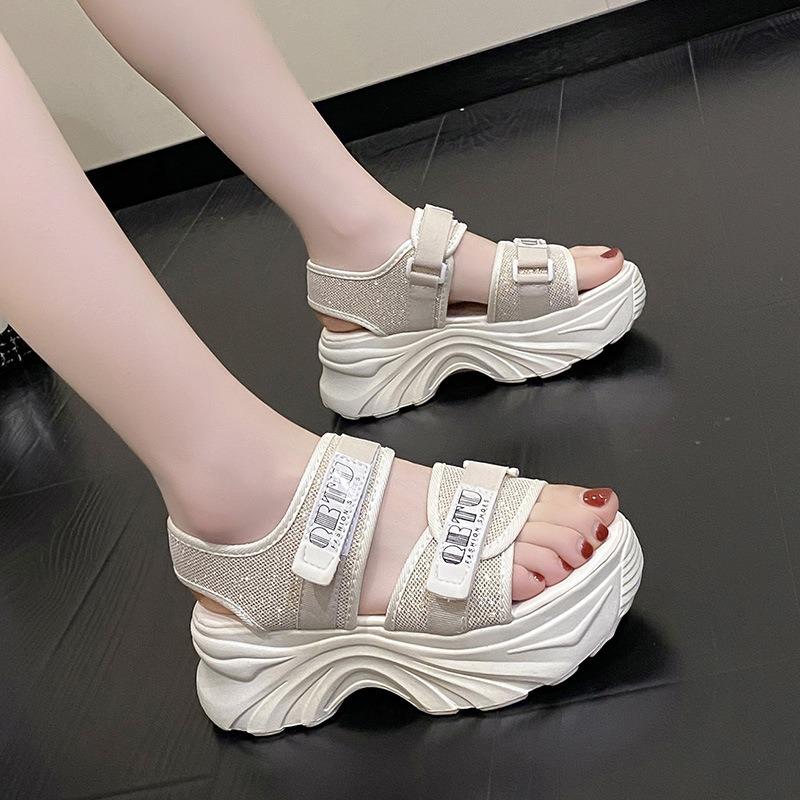2025Summer Platform Sports Sandals for Women Flat Bottomed Beach Shoes Thick Soled Sneaker Casual Women Shoes Sandalias De Mujer