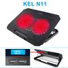 2024 Hot Sale Gaming Cooler Pad Anti Slip Baffle Two Large Silent Fans Eight Adjust Height Positions for Tablets and Laptops