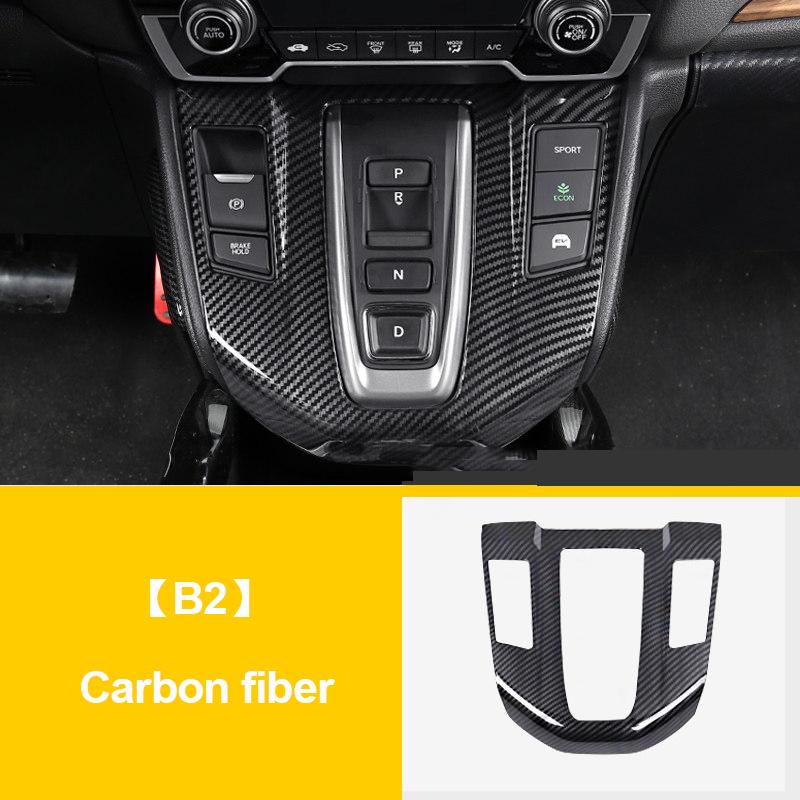 Für Honda CRV CR-V 2017 2018     ABS Kohlefaser Auto Schalthebel Panel Becherhalter Abdeckung Zierleisten Zubehör