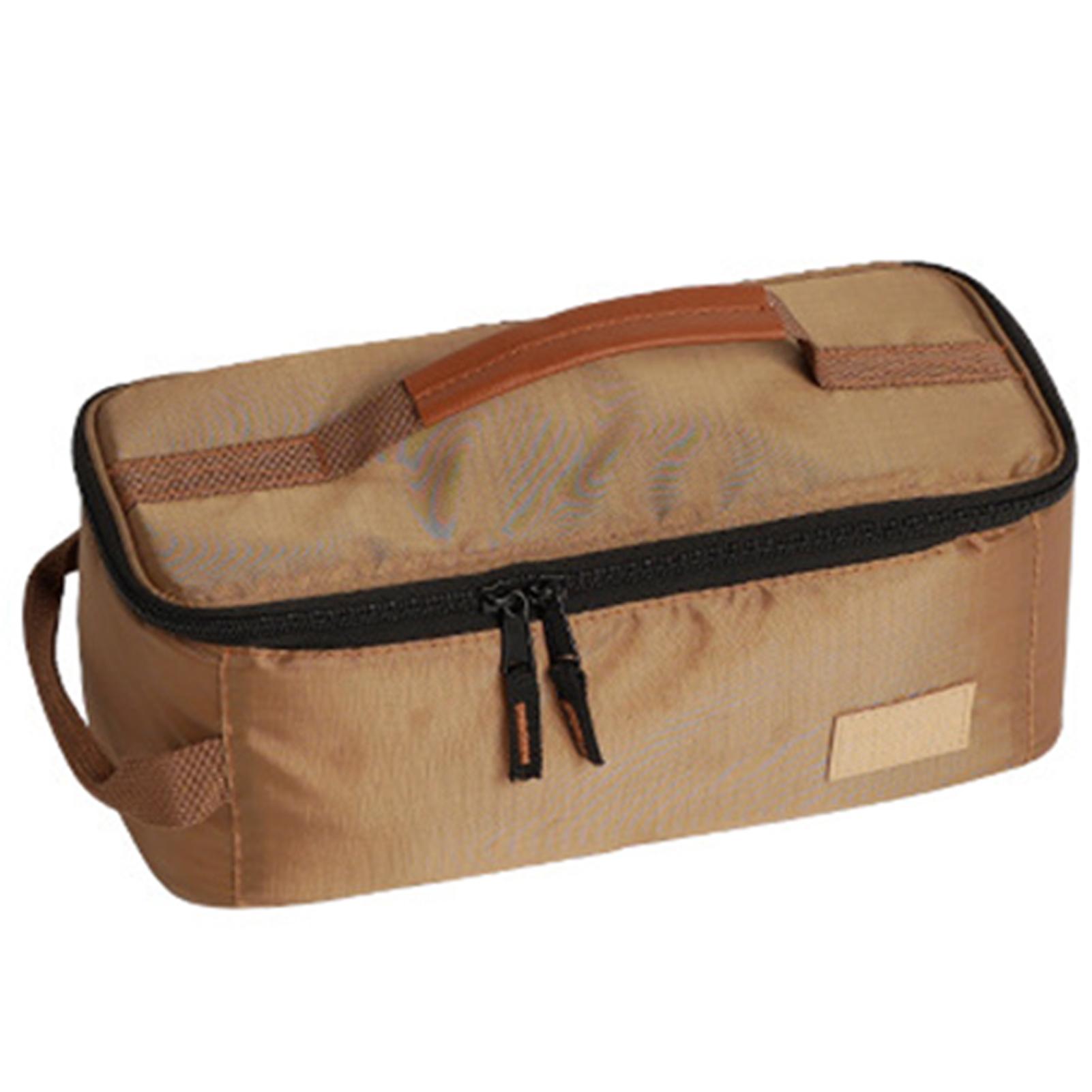 

Outdoor Camping Storage Bag,Multipurpose Travel Makeup Bag,Large Capacity BBQ Tableware Storage Bag For Hiking Picnic As Shown хаки