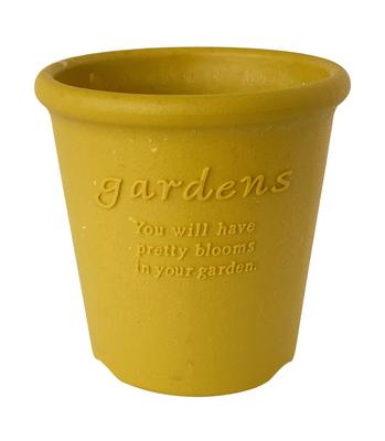 Hachiman Kasei Eco PotEco Pot Round, No. 3 (0.3L), Mustard, "Papier" by Hachiman GardensPapier, 242529, Made In Japan