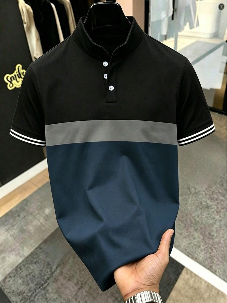 Must-have Men's Short Sleeve Polo Shirt, Slim Fit Casual
