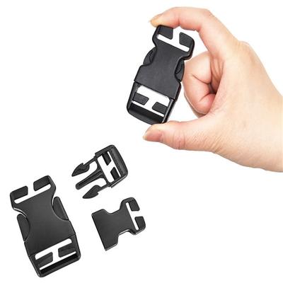 Hebilla negra, liberación lateral rápida ajustable doble, sin costura, Clip de hebilla para equipaje para bolso de cinturón