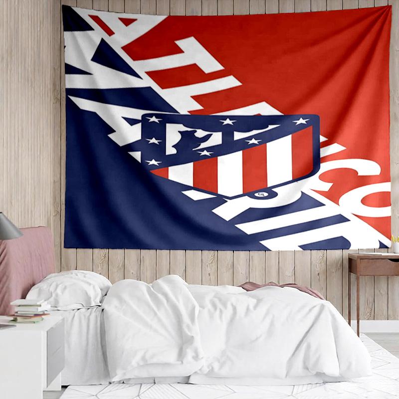 Atletico Football Club Printed Printed Tapestry, for Bedroom,Livingroom, dormitory, Large Wall Decor, Fabric Decor Fan Birthday Gifts