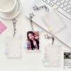 Portafoto Acrílico 3 Pulgadas Lindo Diseño de Estrella Funda Transparente para Tarjetas Kpop, Estuche Protector Impermeable para Tarjetas Coleccionables