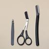 Kit de aparar sobrancelhas, aparo de sobrancelhas para autogerenciamento, faca de aparar sobrancelhas, conjunto de 3 peças