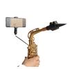 Saxophone Mobile Clip Holder: Music Stand for Alto/Tenor Sax, Live Streaming, and Reading.