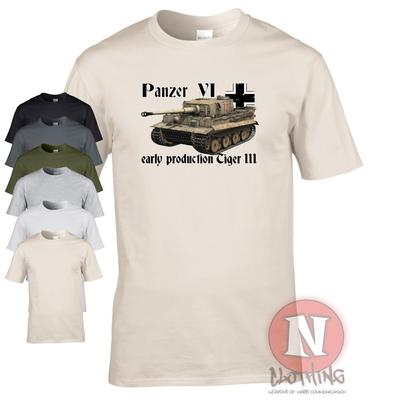 Panzer 6 Tigre 111 char armure militaire allemande WW2 T-shirt World of war Tanks