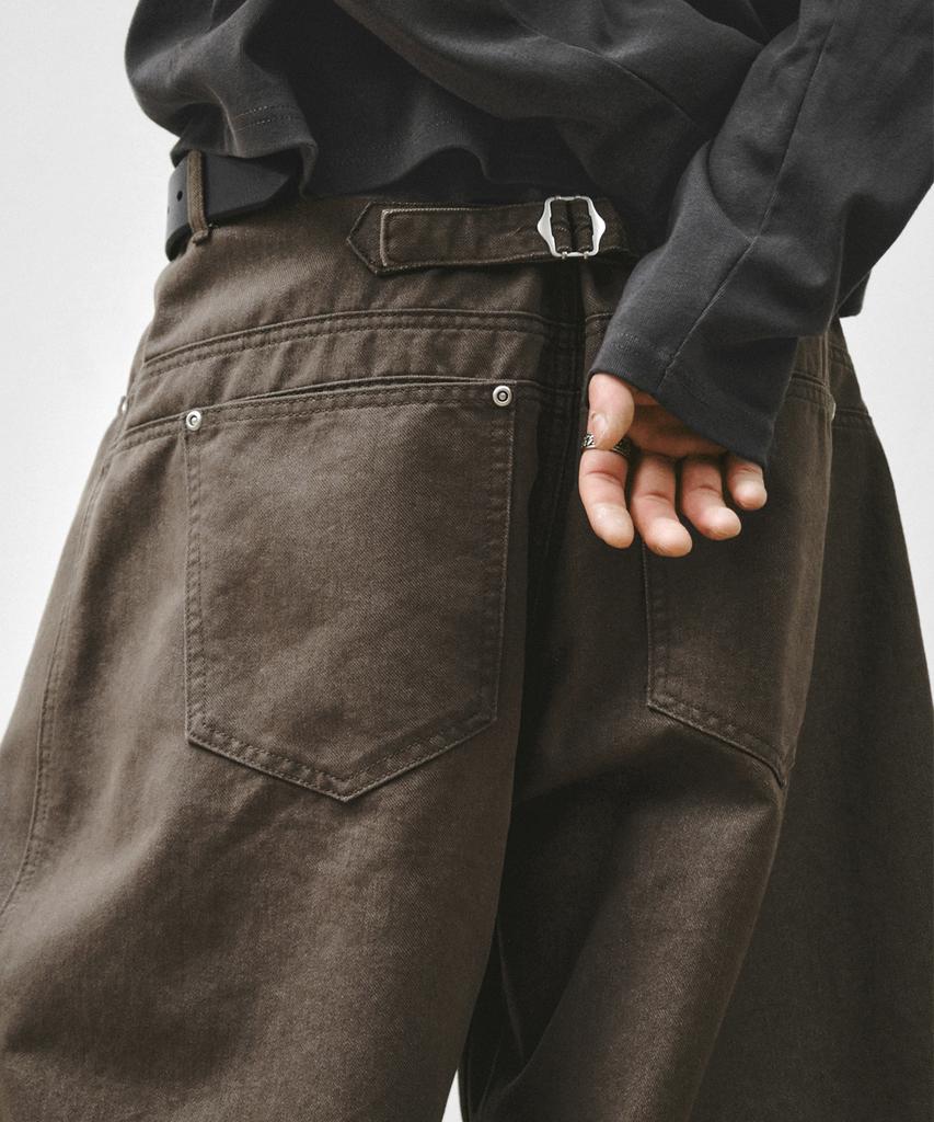 INTEMPOMOOD Curve Snap Wide Pants_Khaki