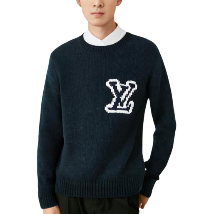 LOUIS VUITTON Lv Intarsia Crewneck 1A96KK