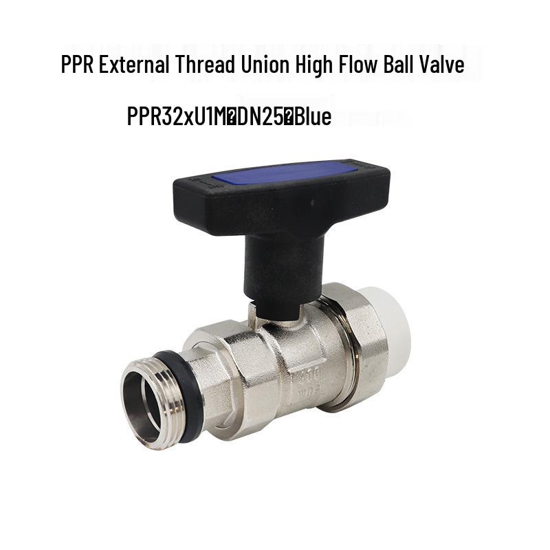 Dual-Use All Copper High Flow Ball Valve for AC and Floor Heating