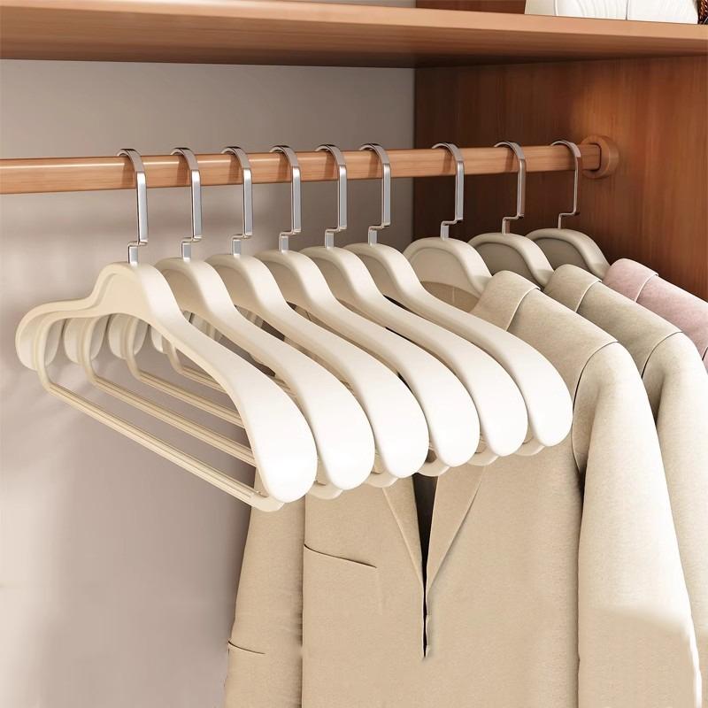 5pcsDrying Rack Thick Clothes Hanger Wide Shoulder Clothes Hanger Extended Clothes Drying Shoulder Corner Suit Coat Organization