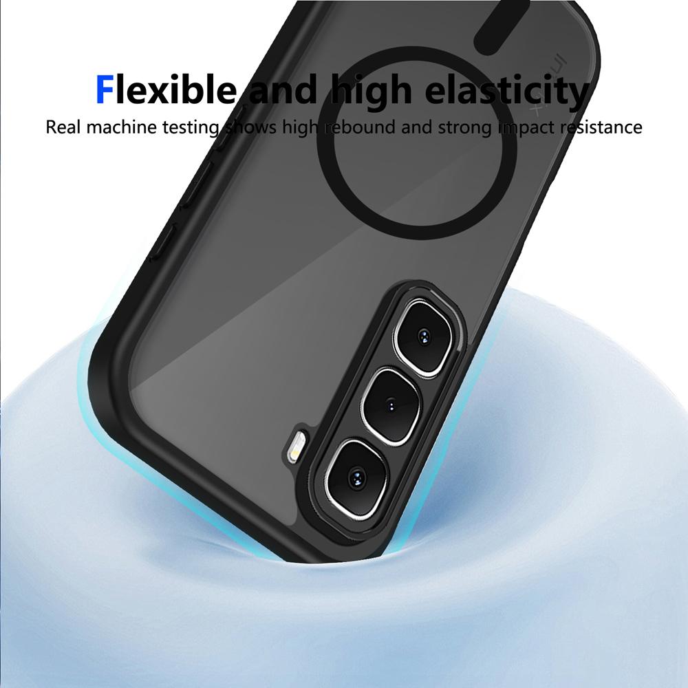 KEYSION Magnetic Phone Case for for Infinix Hot 60i 4G TPU+PC Matte Translucent Shockproof Cover for Infinix Hot 60 Pro+ 60 5G