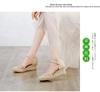 Versatile Women's Summer Wedge Sandals: One-Strap Closed-Toe, Breathable Mesh, Lace-Up High Heels with Buckle.